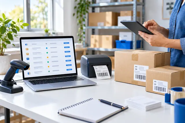 E-ticaret sipariş hazırlama sürecini temsil eden görsel